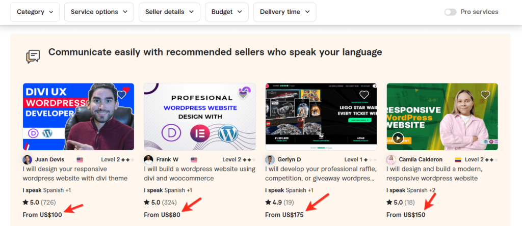 cobrar por pagina web en eeuu