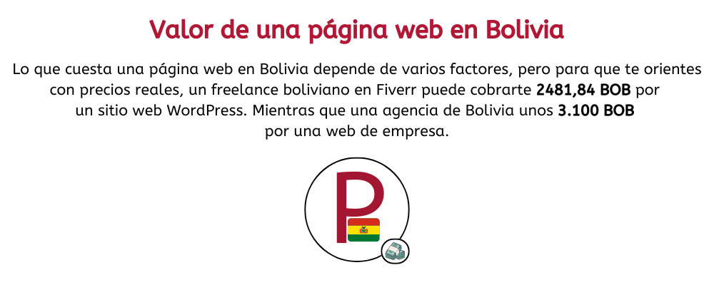 precio de una pagina web en bolivia