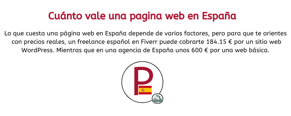 valor de una pagina web en españa