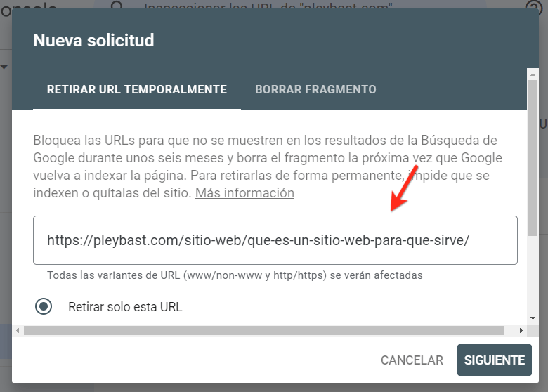como hacer para que google no indexe una pagina