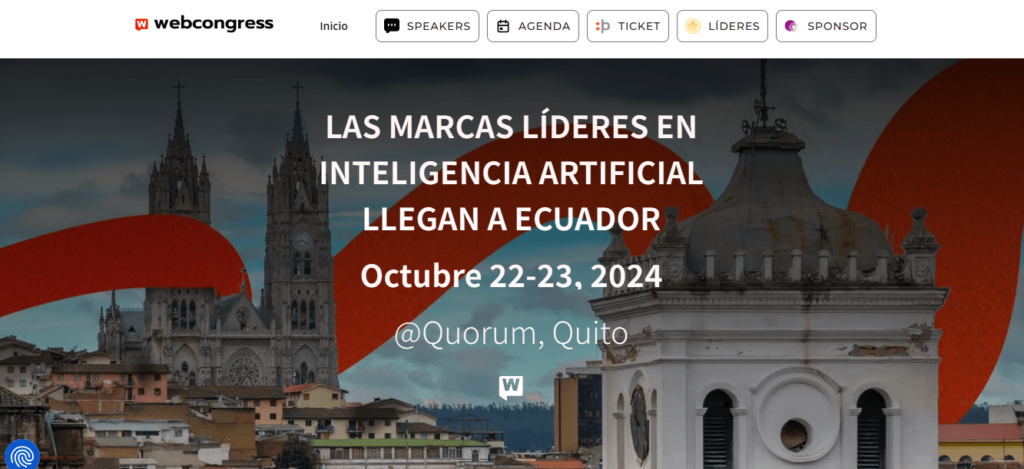 ejemplo de pagina web de evento