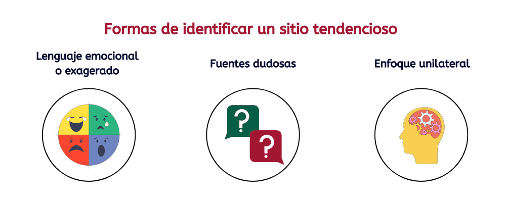 identificar sitio web tendencioso