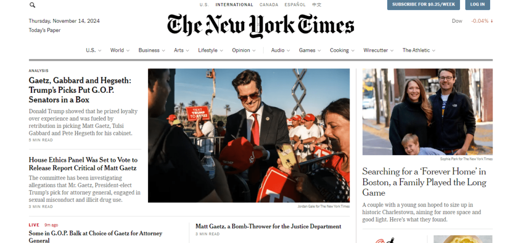 sitio web de noticias ejemplo