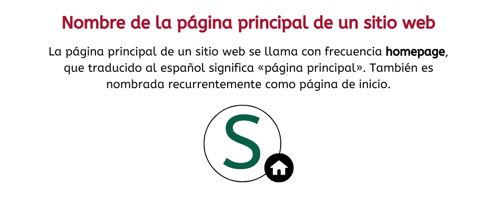la pagina principal de un sitio web se denomina