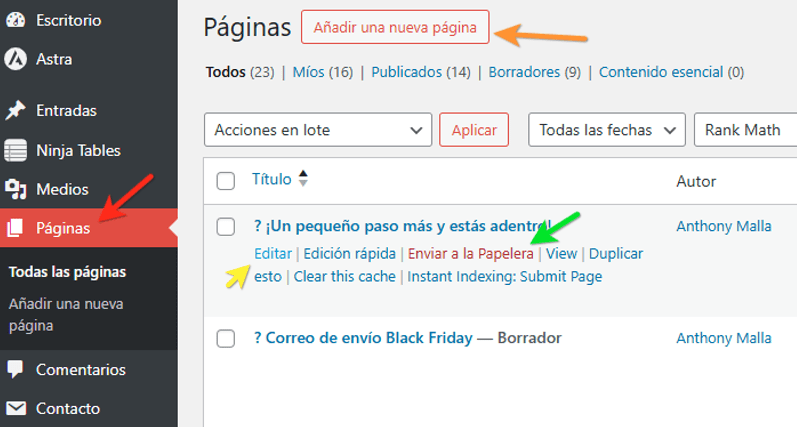 administrar pagina wordpress administrar pagina wordpress