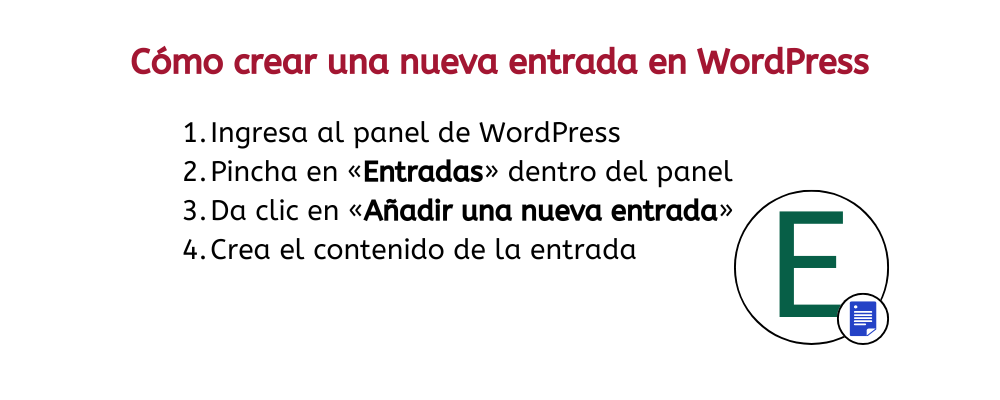 como crear una nueva entrada en wordpress