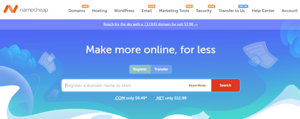 comprar dominio para blog namecheap