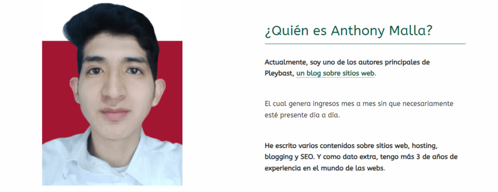 cuantas paginas debe tener mi blog pagina sobre mi