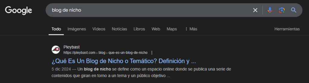 ejemplo de blog top1 en google