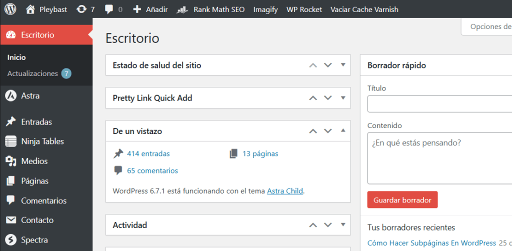entrada privada wordpress