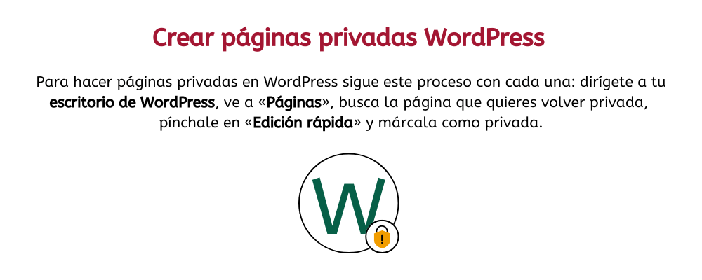 hacer paginas privadas en wordpress