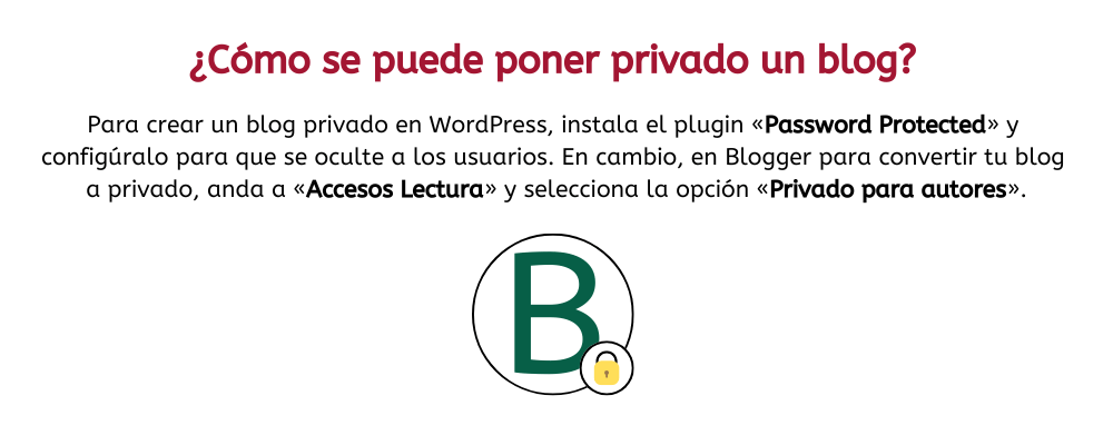 hacer un blog privado wordpress y blogger