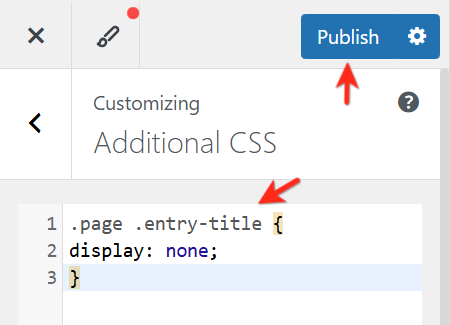 ocultar los titulos de las paginas
