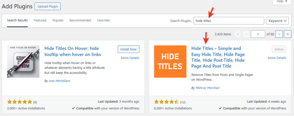 ocultar titulo pagina wordpress con plugin