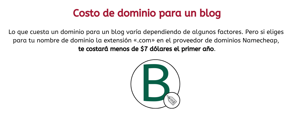 precio de dominio para blog en internet