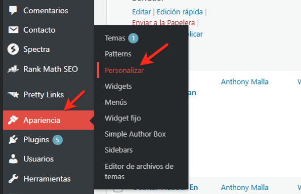 quitar autor de entradas wordpress