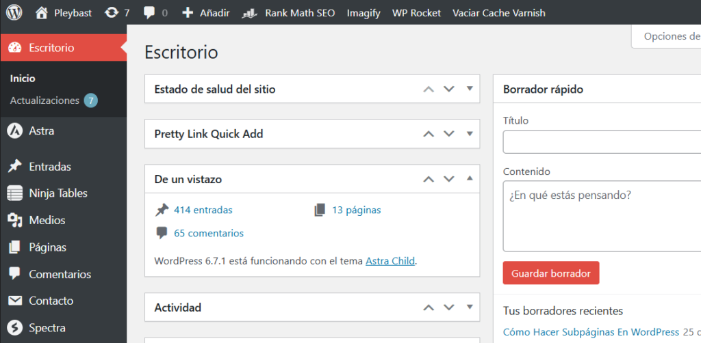 wordpress pagina privada
