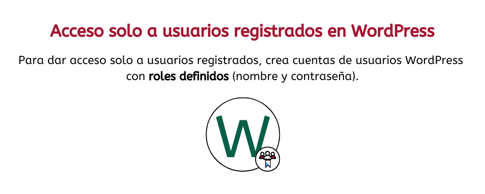 acceso solo a usuarios registrados en wordpress