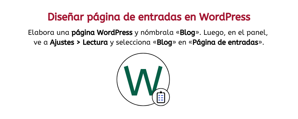 como crear una pagina de entradas en wordpress