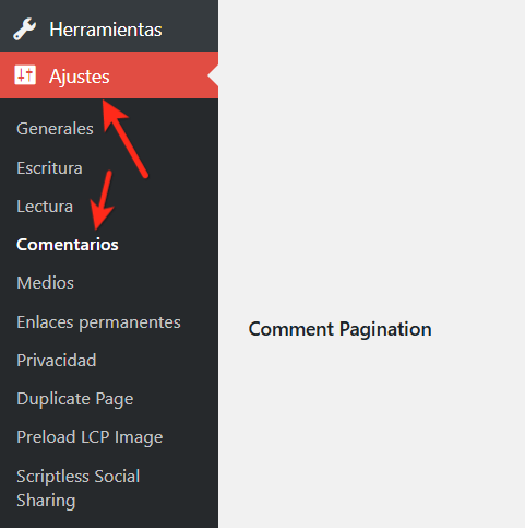 desactivar comentarios en cms wordpress