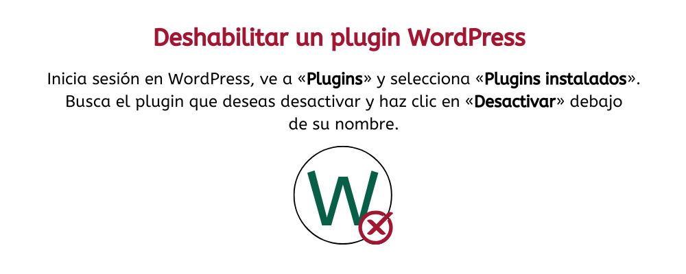 deshabilitar plugin en wordpress