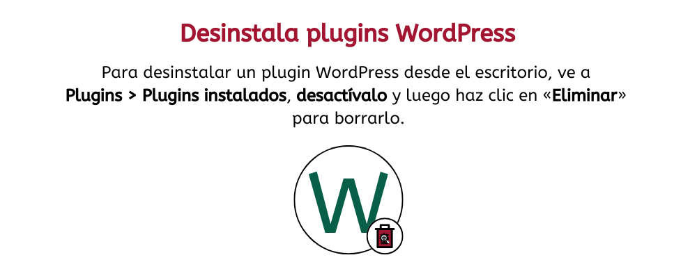 desinstalar plugins wordpress