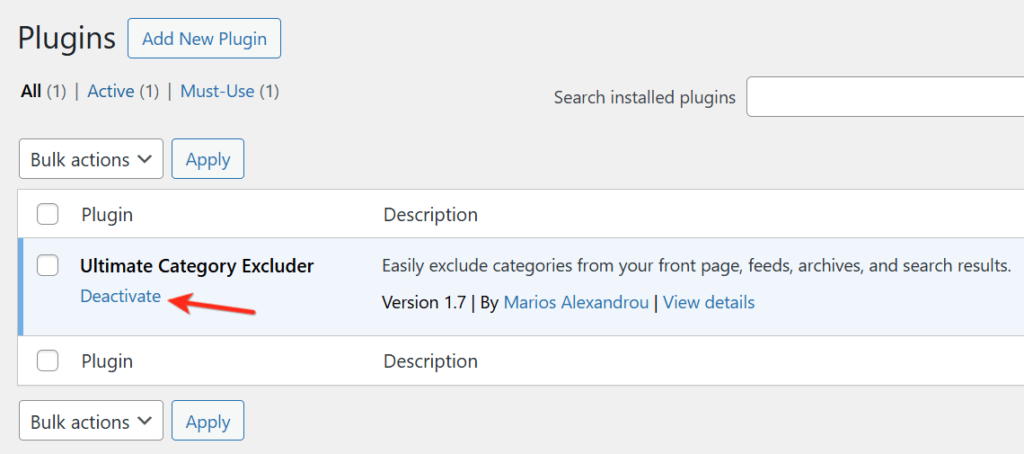 eliminar plugin wordpress
