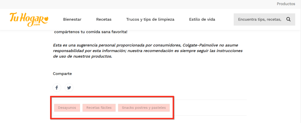 etiquetas en wordpress ejemplo
