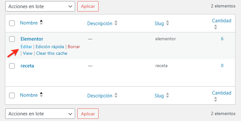 modificar tag en wordpress