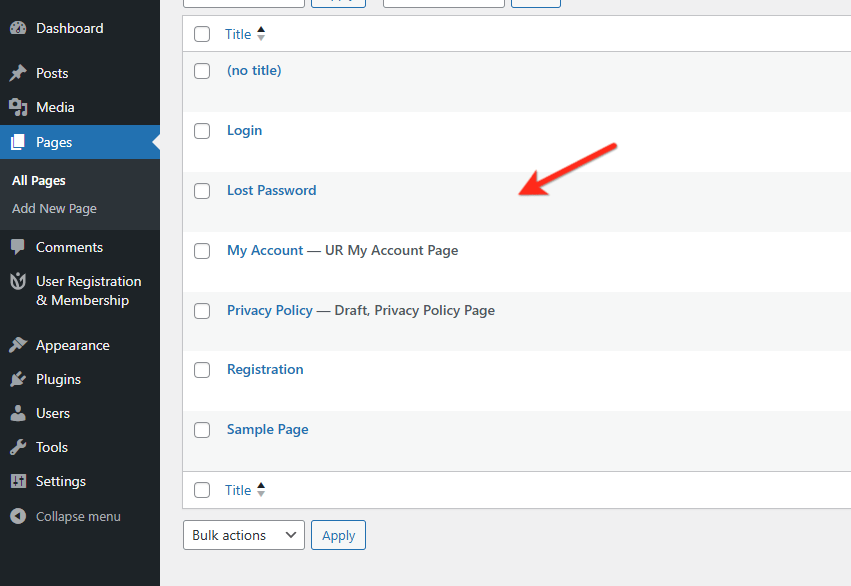 paginas relacionadas con el registro de usuarios en wordpress
