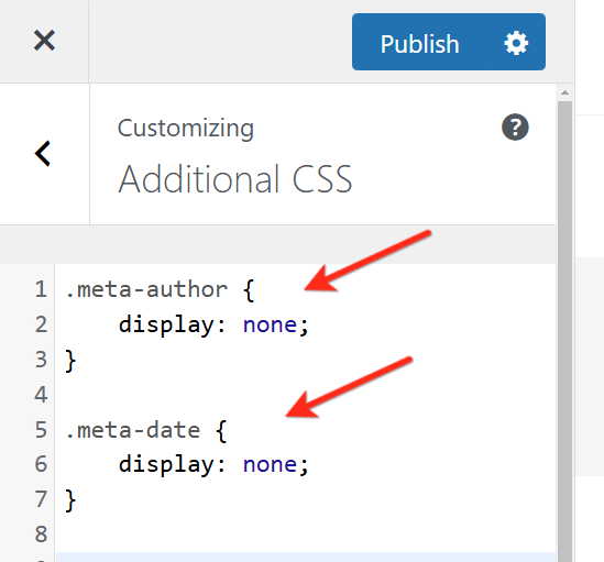 quitar autor y fecha de post wordpress