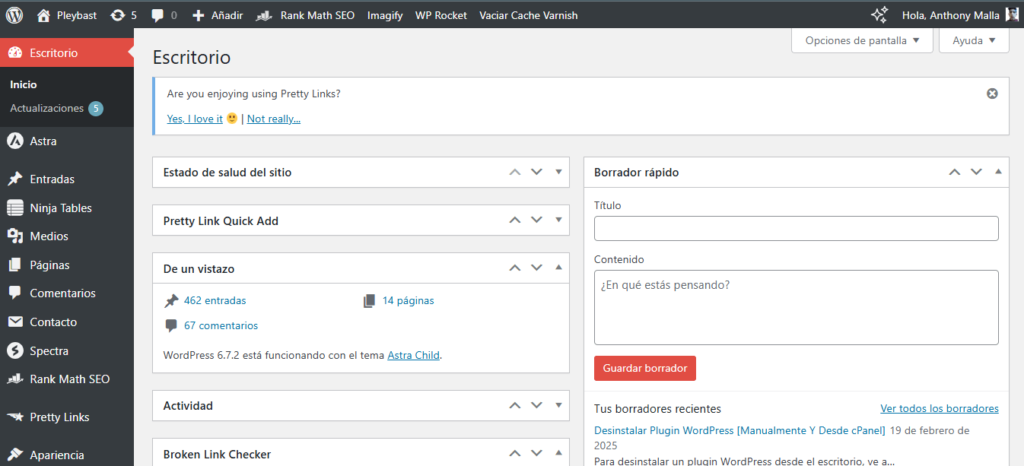 quitar plugin wordpress