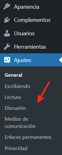 wordpress escritorio ajustes