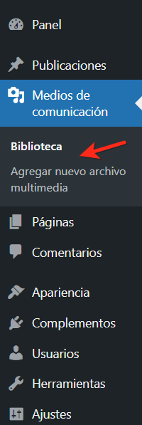 wordpress escritorio medios