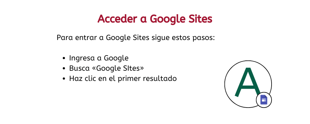 como ingresar a google sites